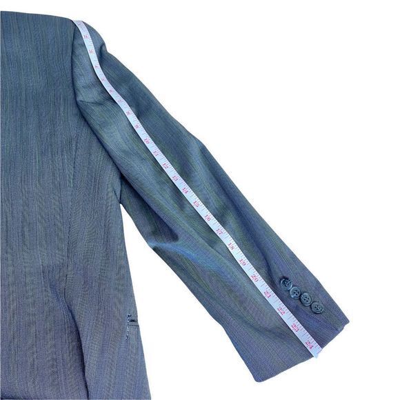 Vintage Canali 40R (50R EU) Wool Blazer Sport Coat Jacket Blue Striped 2 Button - Picture 7 of 12
